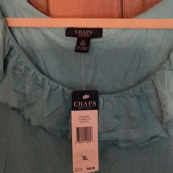 Chaps Ruffled Tank Top, NWT - Picture 3 of 4